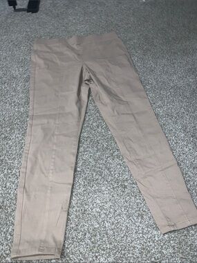 Neutral Beige Stretch Ponte Leggings
